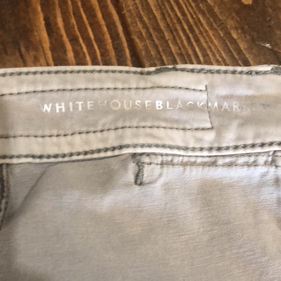 White House Black Market Gray/Khaki Straight Crop Pants Size 14 - Picture 2 of 10